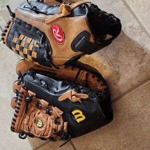 Rawlings and Wilson Pro Select Custom Fit Baseball Gloves Sizes 12 & 12.5